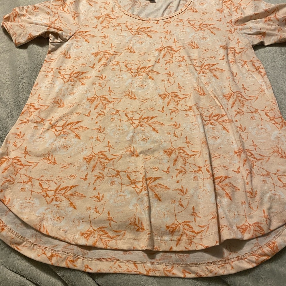 Lularoe Morgan Floral Print Short Sleeve Top
